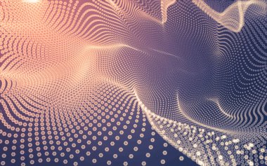 Çokgen alanı düşük Poli koyu arka plan, 3d render