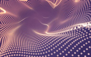 Çokgen alanı düşük Poli koyu arka plan, 3d render