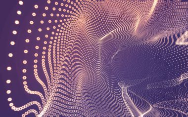 Çokgen alanı düşük Poli koyu arka plan, 3d render