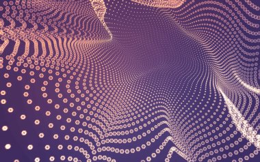 Çokgen alanı düşük Poli koyu arka plan, 3d render