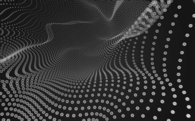 Çokgen alanı düşük Poli koyu arka plan, 3d render