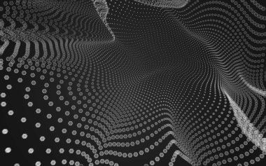 Çokgen alanı düşük Poli koyu arka plan, 3d render