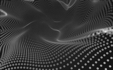 Çokgen alanı düşük Poli koyu arka plan, 3d render