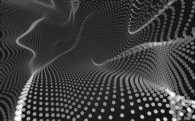 Çokgen alanı düşük Poli koyu arka plan, 3d render