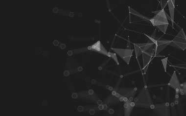 Çokgen alanı düşük Poli koyu arka plan, 3d render