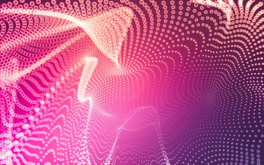 Çokgen alanı düşük Poli koyu arka plan, 3d render