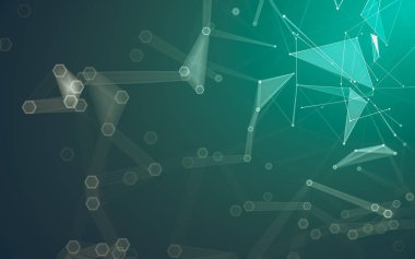 Çokgen alanı düşük Poli koyu arka plan, 3d render