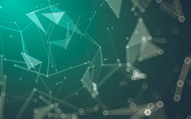 Çokgen alanı düşük Poli koyu arka plan, 3d render