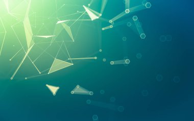 Çokgen alanı düşük Poli koyu arka plan, 3d render