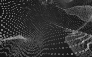 Çokgen alanı düşük Poli koyu arka plan, 3d render