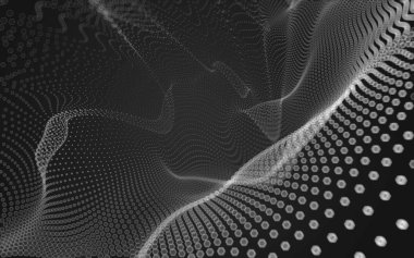 Çokgen alanı düşük Poli koyu arka plan, 3d render