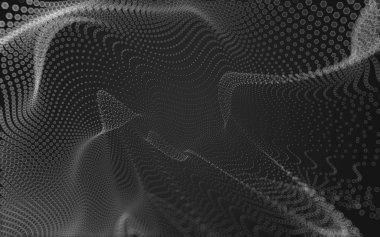 Çokgen alanı düşük Poli koyu arka plan, 3d render