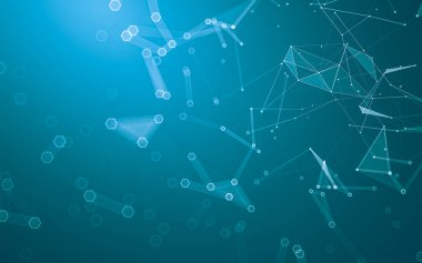 Çokgen alanı düşük Poli koyu arka plan, 3d render