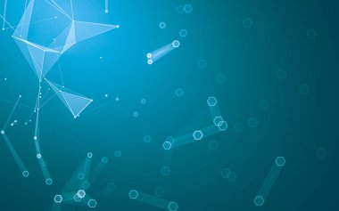 Çokgen alanı düşük Poli koyu arka plan, 3d render