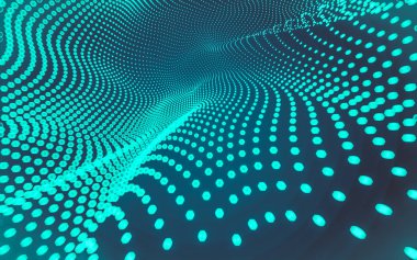 Çokgen alanı düşük Poli koyu arka plan, 3d render