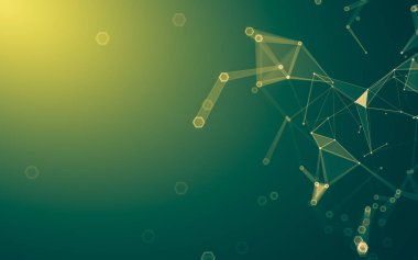 Çokgen alanı düşük Poli koyu arka plan, 3d render