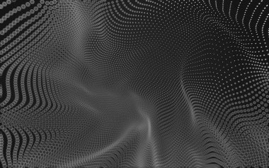 Çokgen alanı düşük Poli koyu arka plan, 3d render