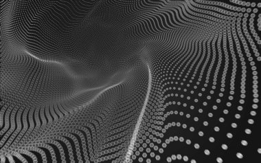 Çokgen alanı düşük Poli koyu arka plan, 3d render