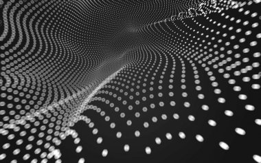 Çokgen alanı düşük Poli koyu arka plan, 3d render