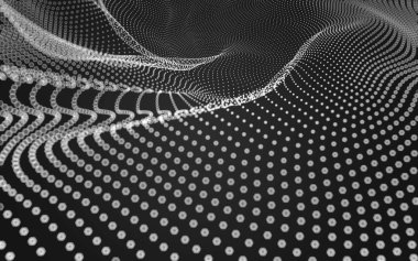 Çokgen alanı düşük Poli koyu arka plan, 3d render