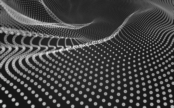 Çokgen alanı düşük Poli koyu arka plan, 3d render