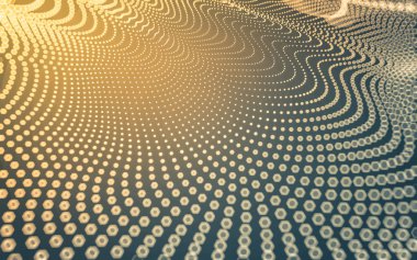 Çokgen alanı düşük Poli koyu arka plan, 3d render