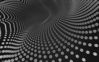 Çokgen alanı düşük Poli koyu arka plan, 3d render