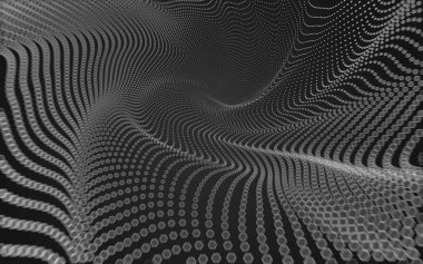 Çokgen alanı düşük Poli koyu arka plan, 3d render