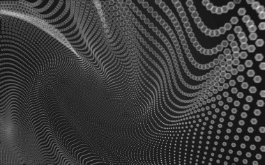 Çokgen alanı düşük Poli koyu arka plan, 3d render