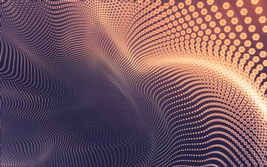 Çokgen alanı düşük Poli koyu arka plan, 3d render