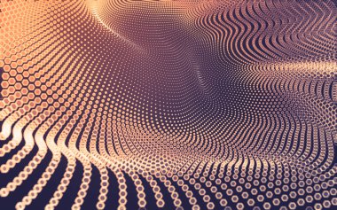 Çokgen alanı düşük Poli koyu arka plan, 3d render