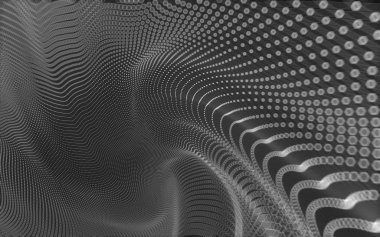 Çokgen alanı düşük Poli koyu arka plan, 3d render