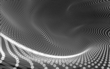 Çokgen alanı düşük Poli koyu arka plan, 3d render