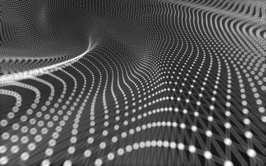 Çokgen alanı düşük Poli koyu arka plan, 3d render