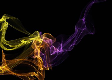 Bir parlayan ile koyu arka plan soyut dalgalar