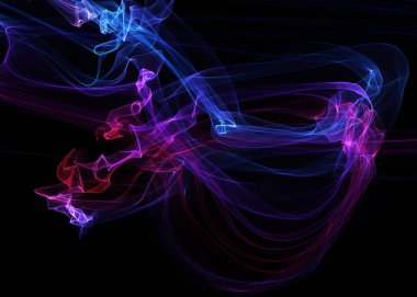 Bir parlayan ile koyu arka plan soyut dalgalar