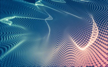 Çokgen alanı düşük Poli koyu arka plan, 3d render