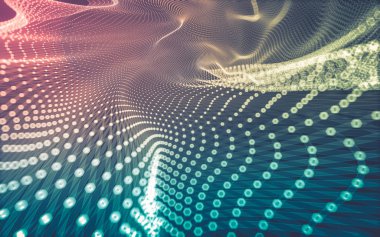 Çokgen alanı düşük Poli koyu arka plan, 3d render