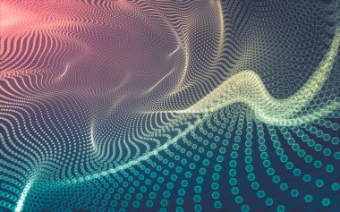 Çokgen alanı düşük Poli koyu arka plan, 3d render