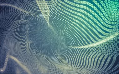 Çokgen alanı düşük Poli koyu arka plan, 3d render