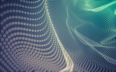 Çokgen alanı düşük Poli koyu arka plan, 3d render