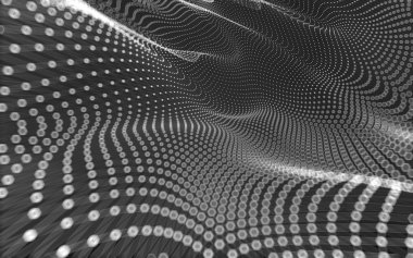 Çokgen alanı düşük Poli koyu arka plan, 3d render