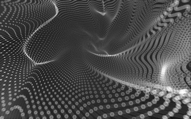 Çokgen alanı düşük Poli koyu arka plan, 3d render