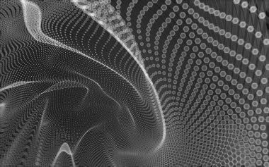 Çokgen alanı düşük Poli koyu arka plan, 3d render