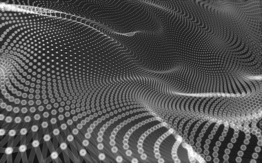 Çokgen alanı düşük Poli koyu arka plan, 3d render