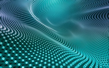 Çokgen alanı düşük Poli koyu arka plan, 3d render