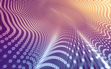 Çokgen alanı düşük Poli koyu arka plan, 3d render