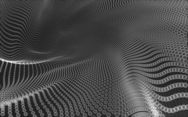 Çokgen alanı düşük Poli koyu arka plan, 3d render