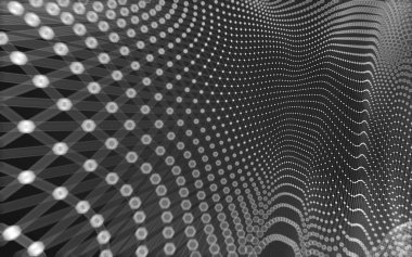 Çokgen alanı düşük Poli koyu arka plan, 3d render