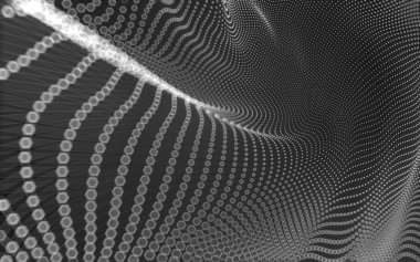 Çokgen alanı düşük Poli koyu arka plan, 3d render